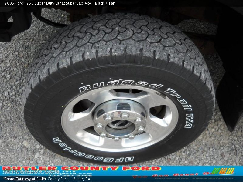 Black / Tan 2005 Ford F250 Super Duty Lariat SuperCab 4x4