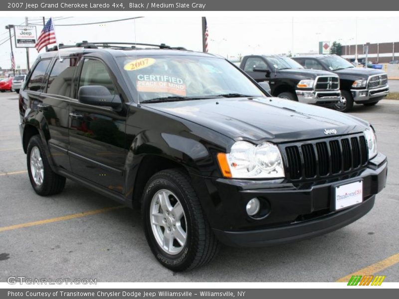 Black / Medium Slate Gray 2007 Jeep Grand Cherokee Laredo 4x4