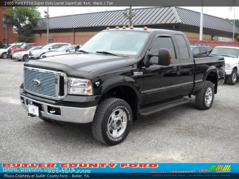 Black / Tan 2005 Ford F250 Super Duty Lariat SuperCab 4x4