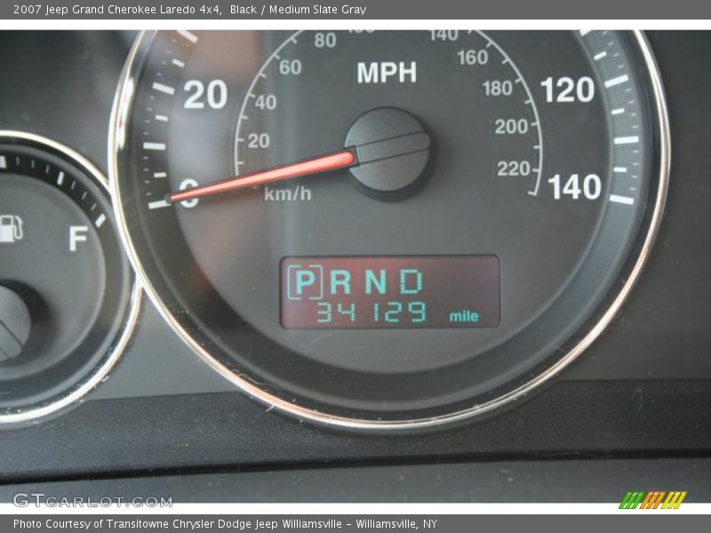 Black / Medium Slate Gray 2007 Jeep Grand Cherokee Laredo 4x4