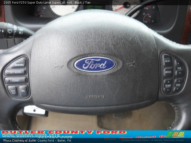 Black / Tan 2005 Ford F250 Super Duty Lariat SuperCab 4x4