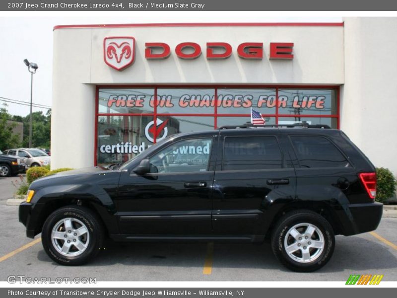 Black / Medium Slate Gray 2007 Jeep Grand Cherokee Laredo 4x4