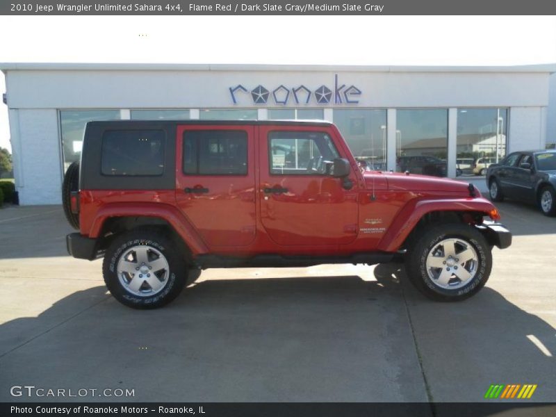 Flame Red / Dark Slate Gray/Medium Slate Gray 2010 Jeep Wrangler Unlimited Sahara 4x4