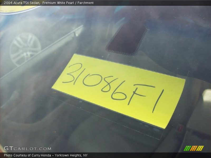 Premium White Pearl / Parchment 2004 Acura TSX Sedan