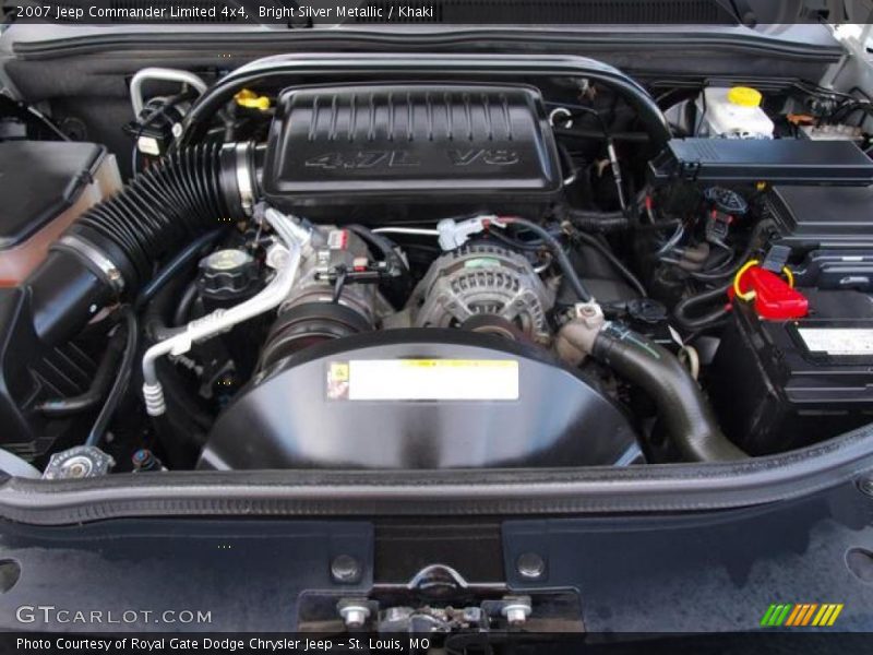 Bright Silver Metallic / Khaki 2007 Jeep Commander Limited 4x4