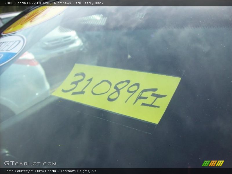 Nighthawk Black Pearl / Black 2008 Honda CR-V EX 4WD