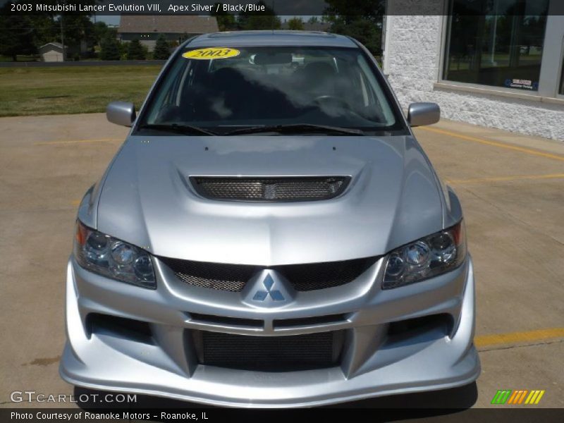 Apex Silver / Black/Blue 2003 Mitsubishi Lancer Evolution VIII