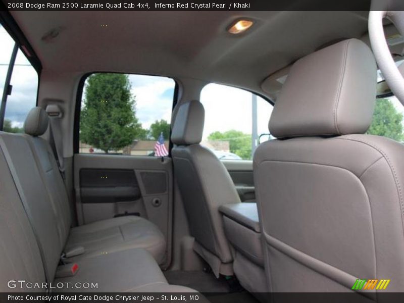 Inferno Red Crystal Pearl / Khaki 2008 Dodge Ram 2500 Laramie Quad Cab 4x4