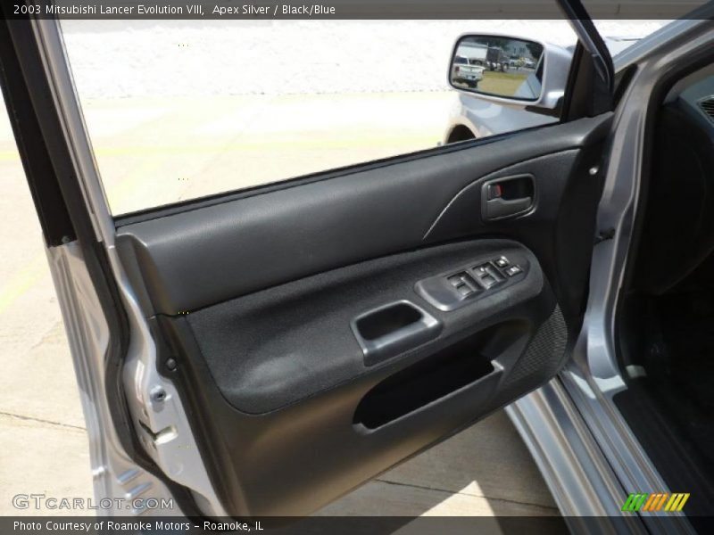 Apex Silver / Black/Blue 2003 Mitsubishi Lancer Evolution VIII