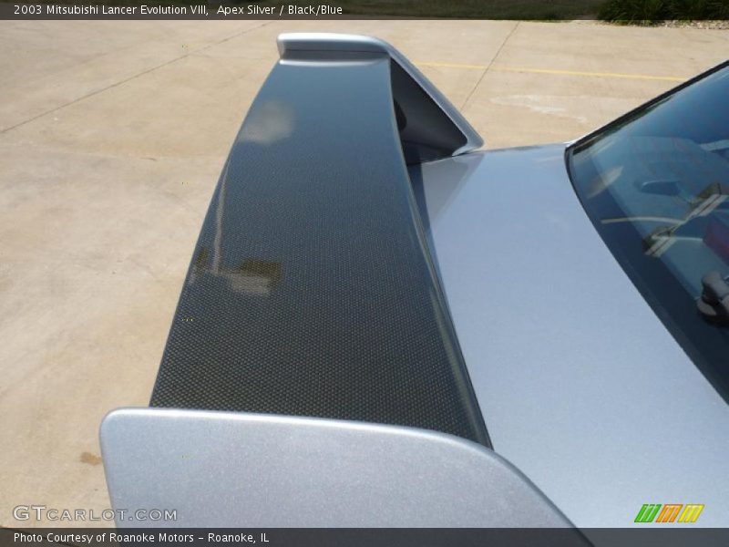 Apex Silver / Black/Blue 2003 Mitsubishi Lancer Evolution VIII