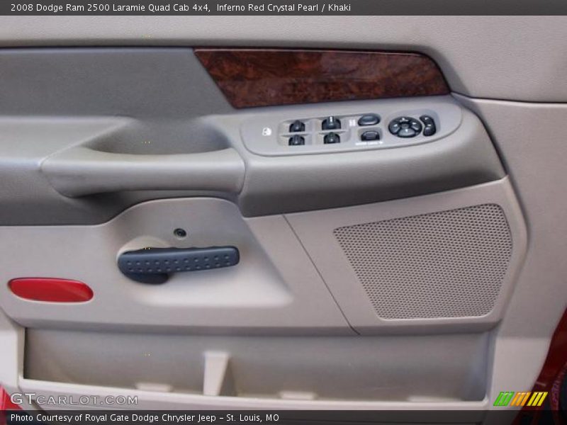 Inferno Red Crystal Pearl / Khaki 2008 Dodge Ram 2500 Laramie Quad Cab 4x4