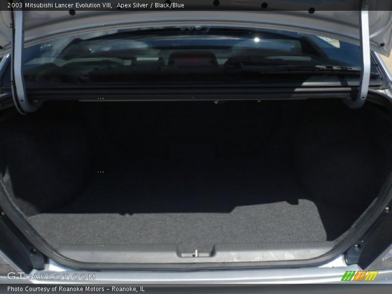 Apex Silver / Black/Blue 2003 Mitsubishi Lancer Evolution VIII