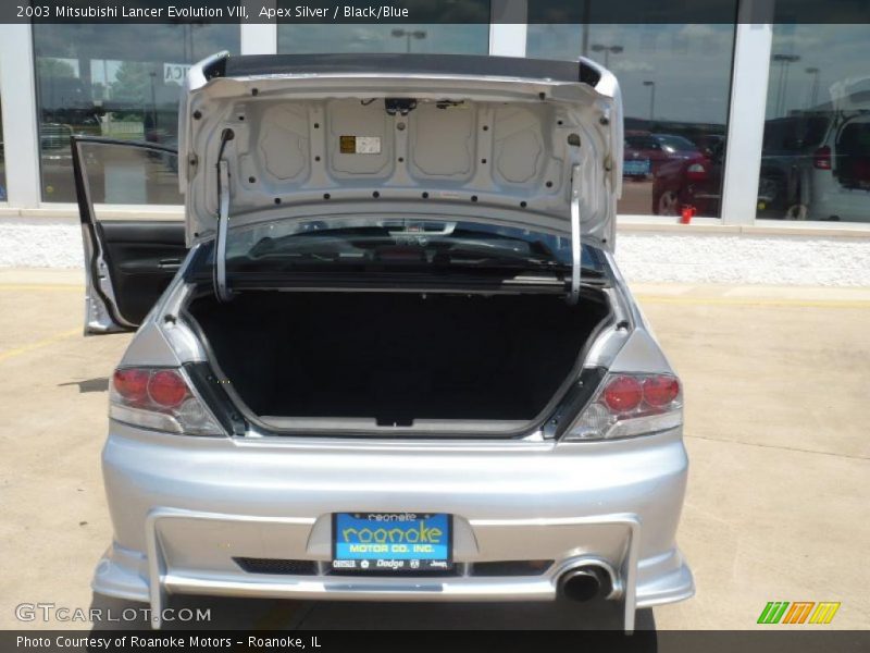 Apex Silver / Black/Blue 2003 Mitsubishi Lancer Evolution VIII