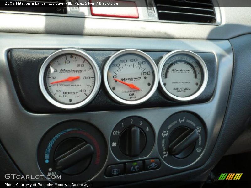 Apex Silver / Black/Blue 2003 Mitsubishi Lancer Evolution VIII