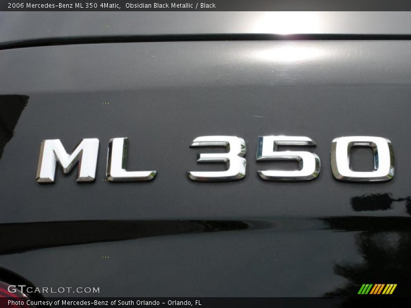 Obsidian Black Metallic / Black 2006 Mercedes-Benz ML 350 4Matic