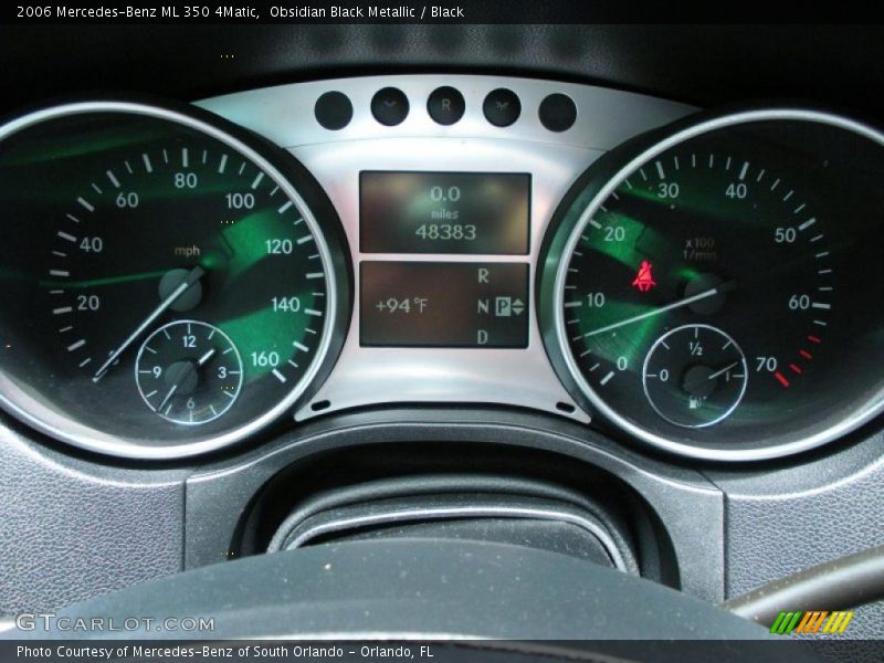 Obsidian Black Metallic / Black 2006 Mercedes-Benz ML 350 4Matic