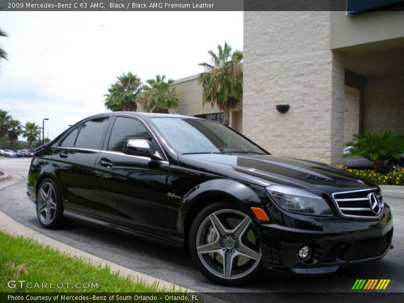 Black / Black AMG Premium Leather 2009 Mercedes-Benz C 63 AMG