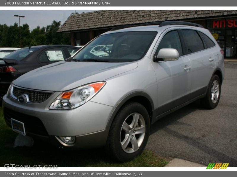 Liquid Silver Metallic / Gray 2008 Hyundai Veracruz SE AWD