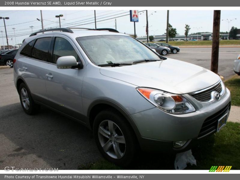 Liquid Silver Metallic / Gray 2008 Hyundai Veracruz SE AWD