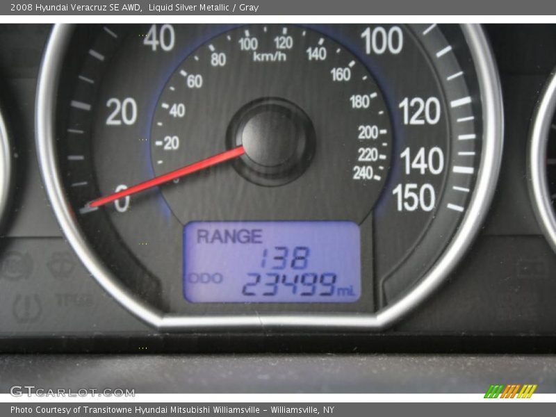 Liquid Silver Metallic / Gray 2008 Hyundai Veracruz SE AWD