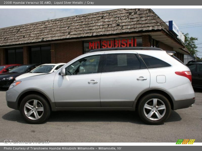 Liquid Silver Metallic / Gray 2008 Hyundai Veracruz SE AWD
