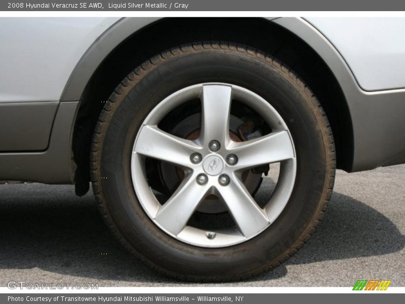 Liquid Silver Metallic / Gray 2008 Hyundai Veracruz SE AWD