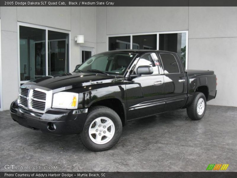 Black / Medium Slate Gray 2005 Dodge Dakota SLT Quad Cab
