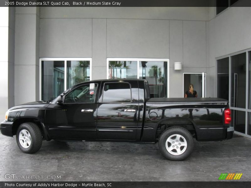 Black / Medium Slate Gray 2005 Dodge Dakota SLT Quad Cab