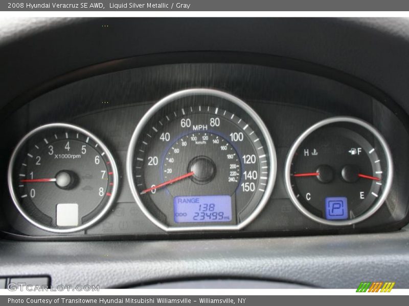 Liquid Silver Metallic / Gray 2008 Hyundai Veracruz SE AWD