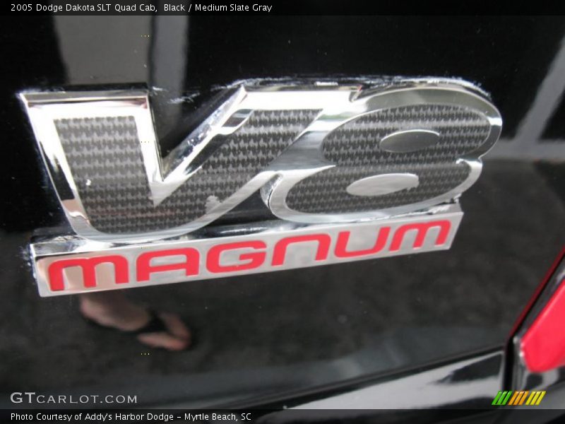 Black / Medium Slate Gray 2005 Dodge Dakota SLT Quad Cab
