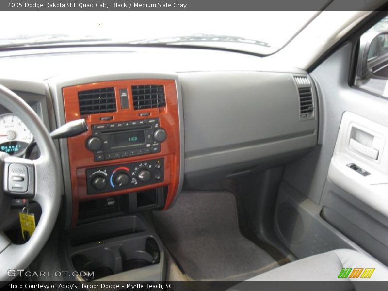 Black / Medium Slate Gray 2005 Dodge Dakota SLT Quad Cab