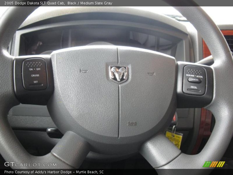 Black / Medium Slate Gray 2005 Dodge Dakota SLT Quad Cab