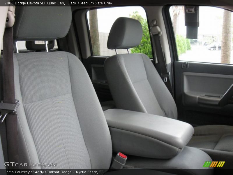 Black / Medium Slate Gray 2005 Dodge Dakota SLT Quad Cab