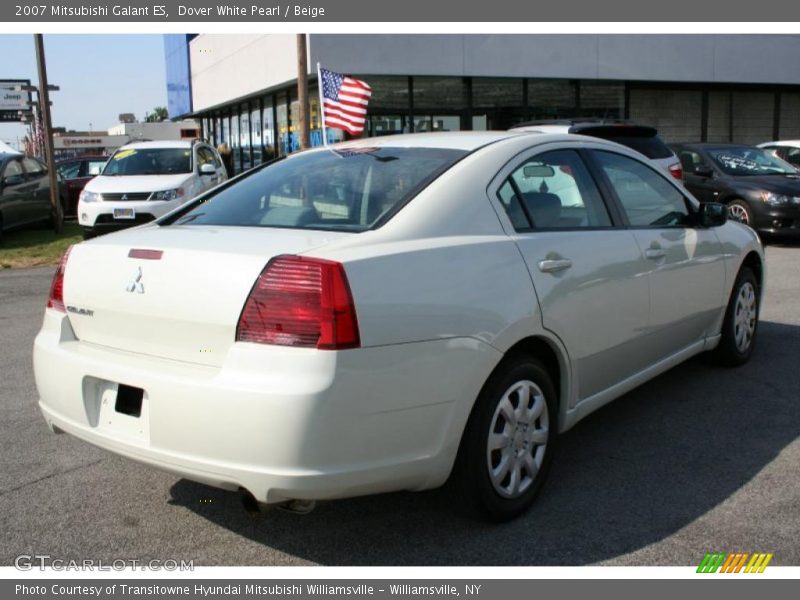 Dover White Pearl / Beige 2007 Mitsubishi Galant ES