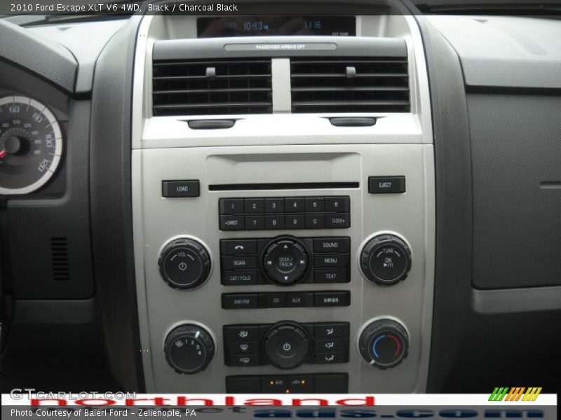 Black / Charcoal Black 2010 Ford Escape XLT V6 4WD