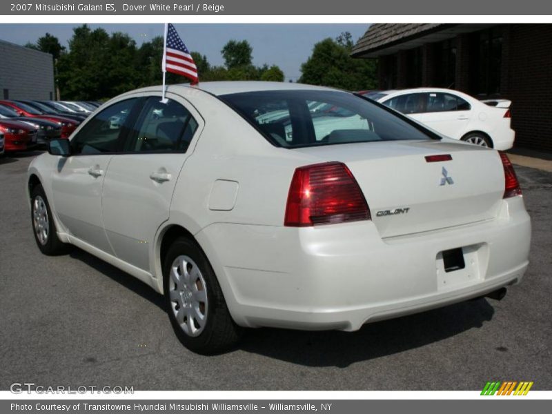 Dover White Pearl / Beige 2007 Mitsubishi Galant ES