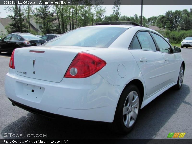 Summit White / Ebony 2010 Pontiac G6 Sedan