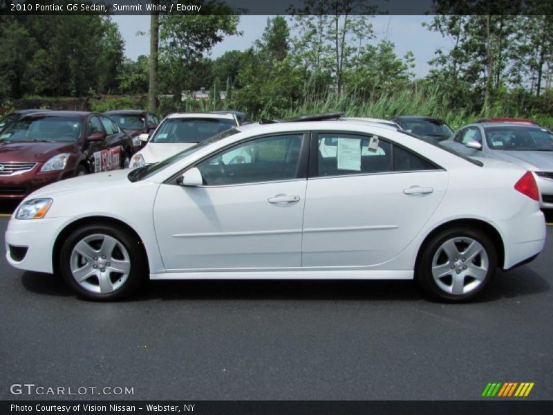 Summit White / Ebony 2010 Pontiac G6 Sedan