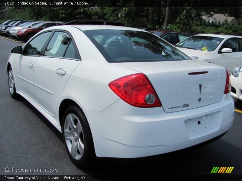 Summit White / Ebony 2010 Pontiac G6 Sedan