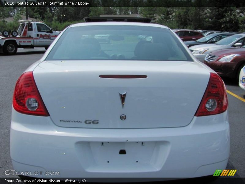 Summit White / Ebony 2010 Pontiac G6 Sedan