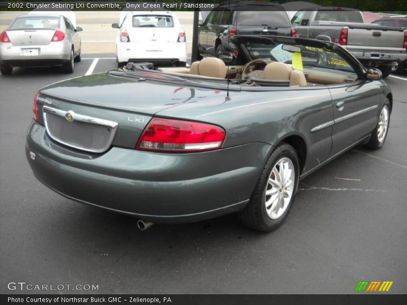 Onyx Green Pearl / Sandstone 2002 Chrysler Sebring LXi Convertible