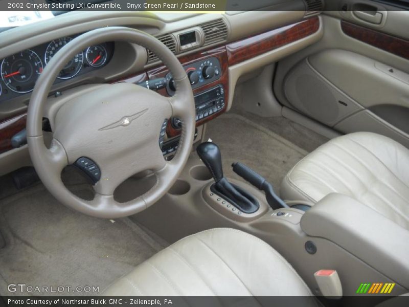 Onyx Green Pearl / Sandstone 2002 Chrysler Sebring LXi Convertible