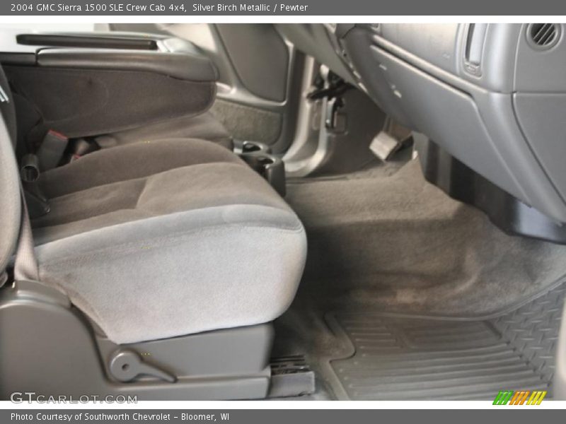 Silver Birch Metallic / Pewter 2004 GMC Sierra 1500 SLE Crew Cab 4x4
