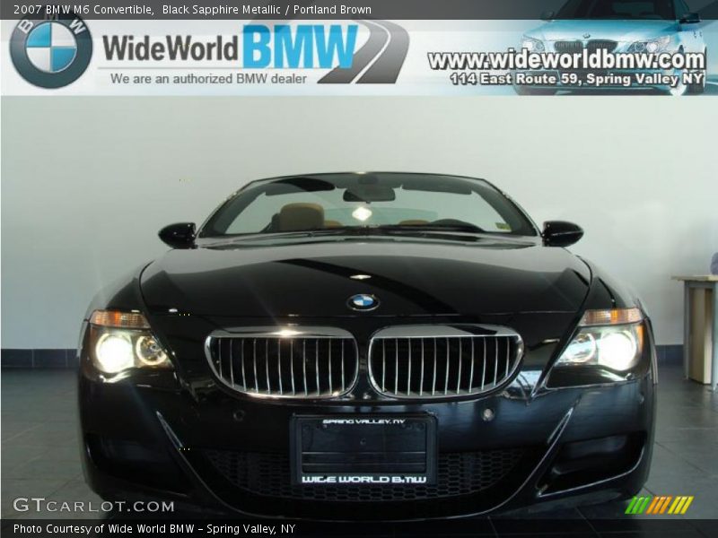 Black Sapphire Metallic / Portland Brown 2007 BMW M6 Convertible