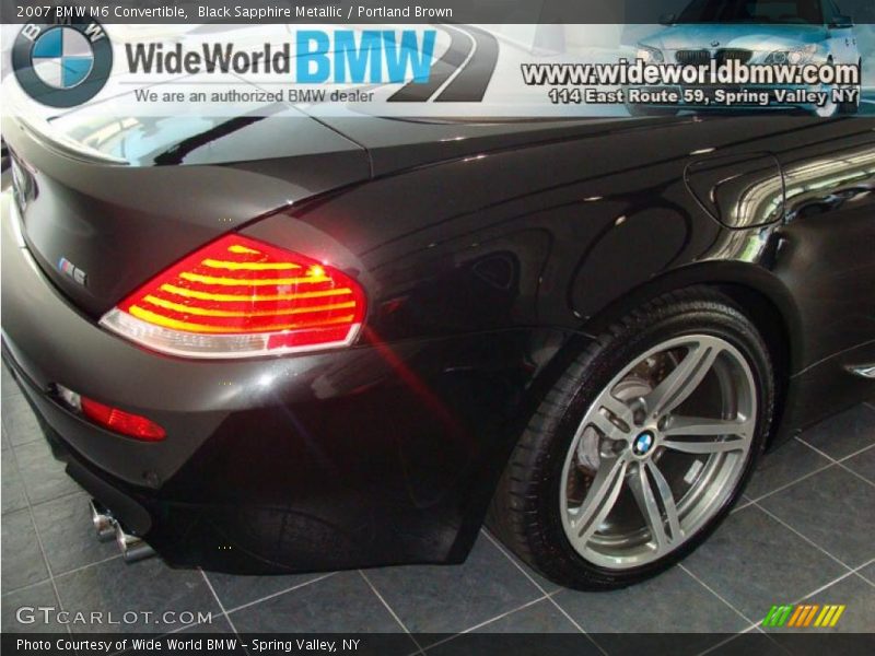 Black Sapphire Metallic / Portland Brown 2007 BMW M6 Convertible