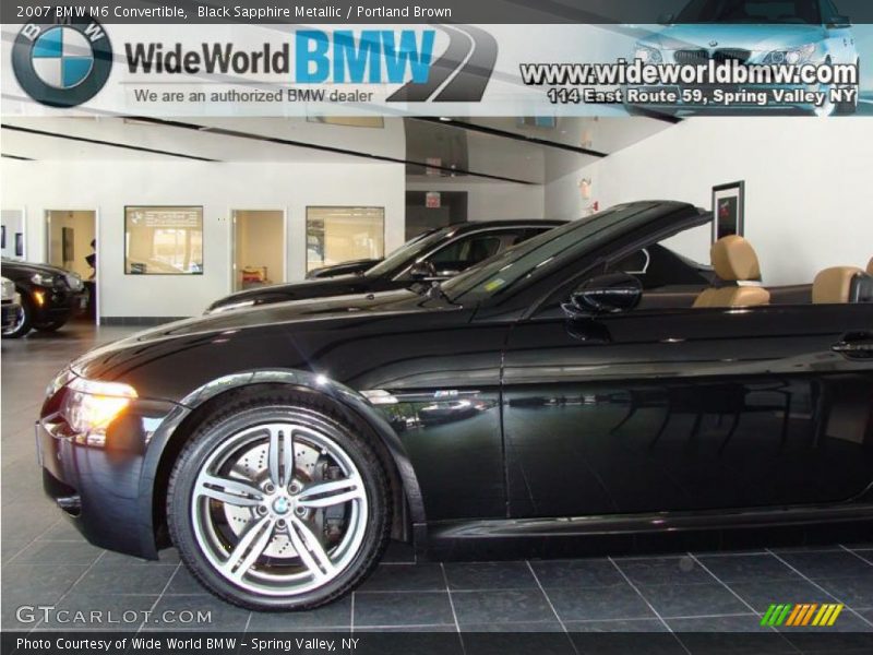 Black Sapphire Metallic / Portland Brown 2007 BMW M6 Convertible