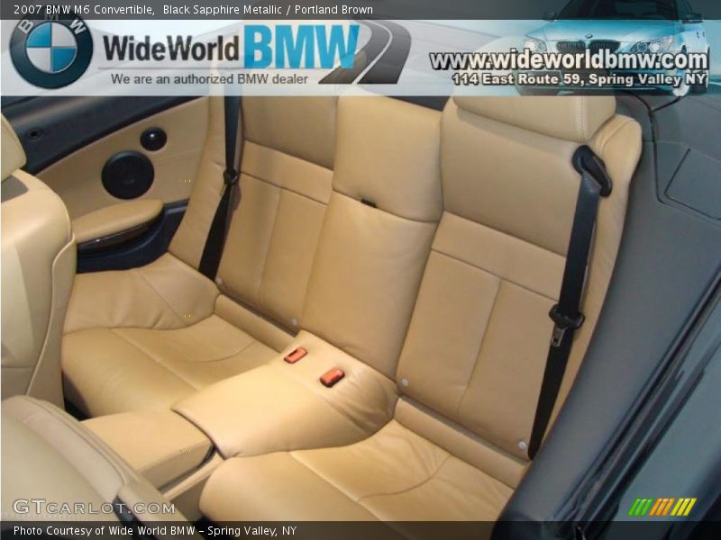 Black Sapphire Metallic / Portland Brown 2007 BMW M6 Convertible