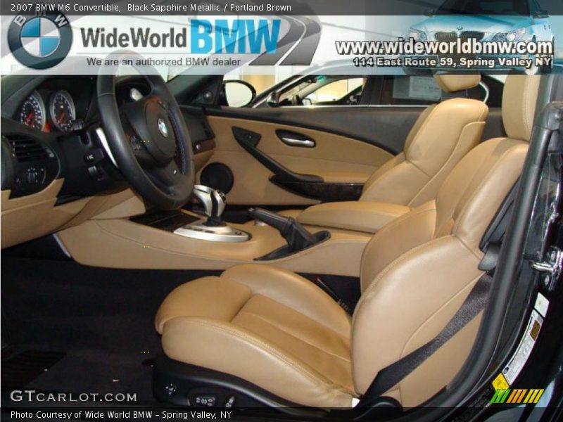 Black Sapphire Metallic / Portland Brown 2007 BMW M6 Convertible