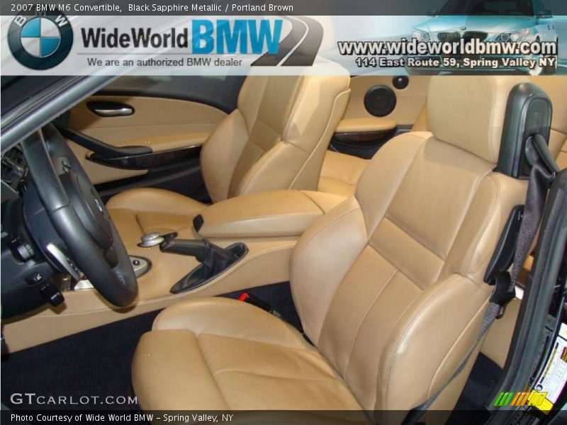 Black Sapphire Metallic / Portland Brown 2007 BMW M6 Convertible