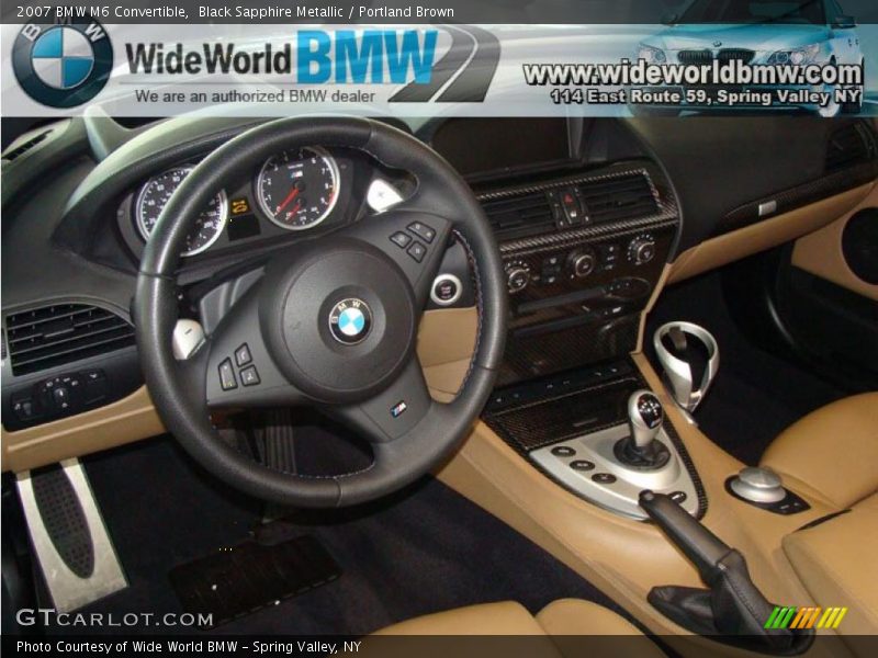 Black Sapphire Metallic / Portland Brown 2007 BMW M6 Convertible